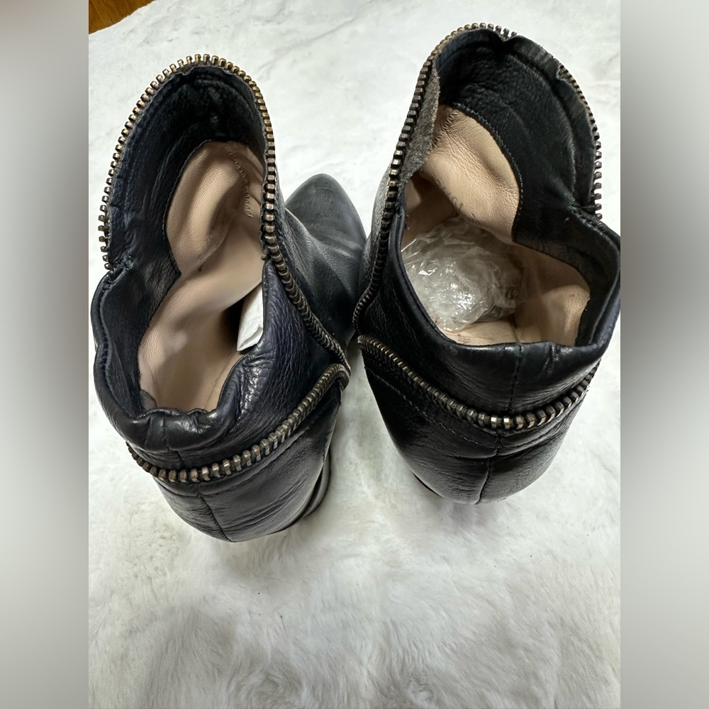 Black Leather Ankle Boots - Picture 12 of 14